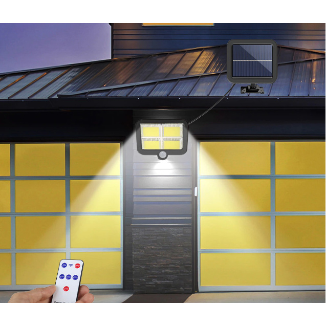 Đèn năng lượng mặt trời solar light mini giá rẻ có điều khiển dùng trong nhà và sân vườn, cảm biến chuyển động SL-F120