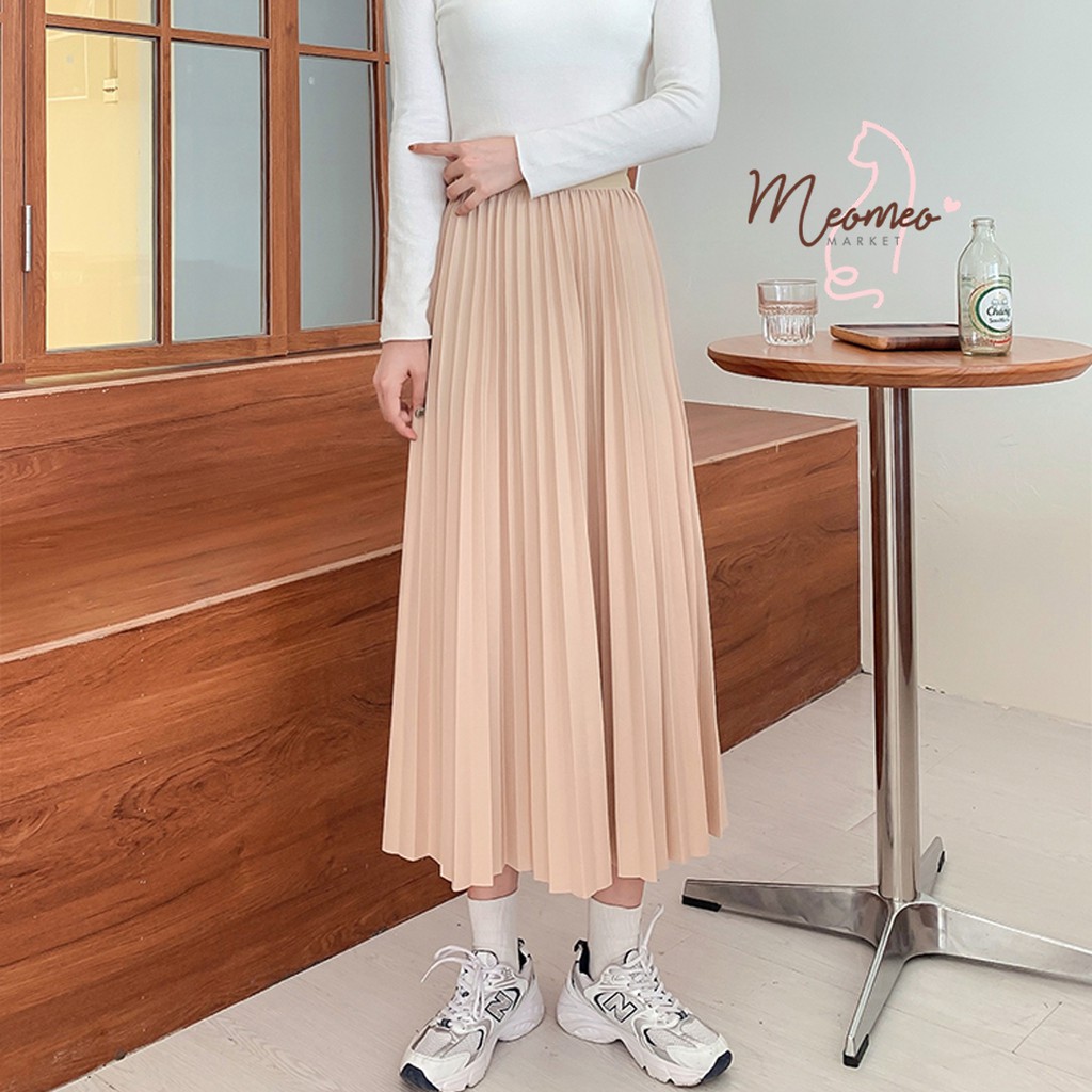 Chân váy xếp ly midi dáng dài Vintage - [Ảnh Thật] Chân váy dài midi xếp li siêu hot [Hàng thiết kế] | BigBuy360 - bigbuy360.vn