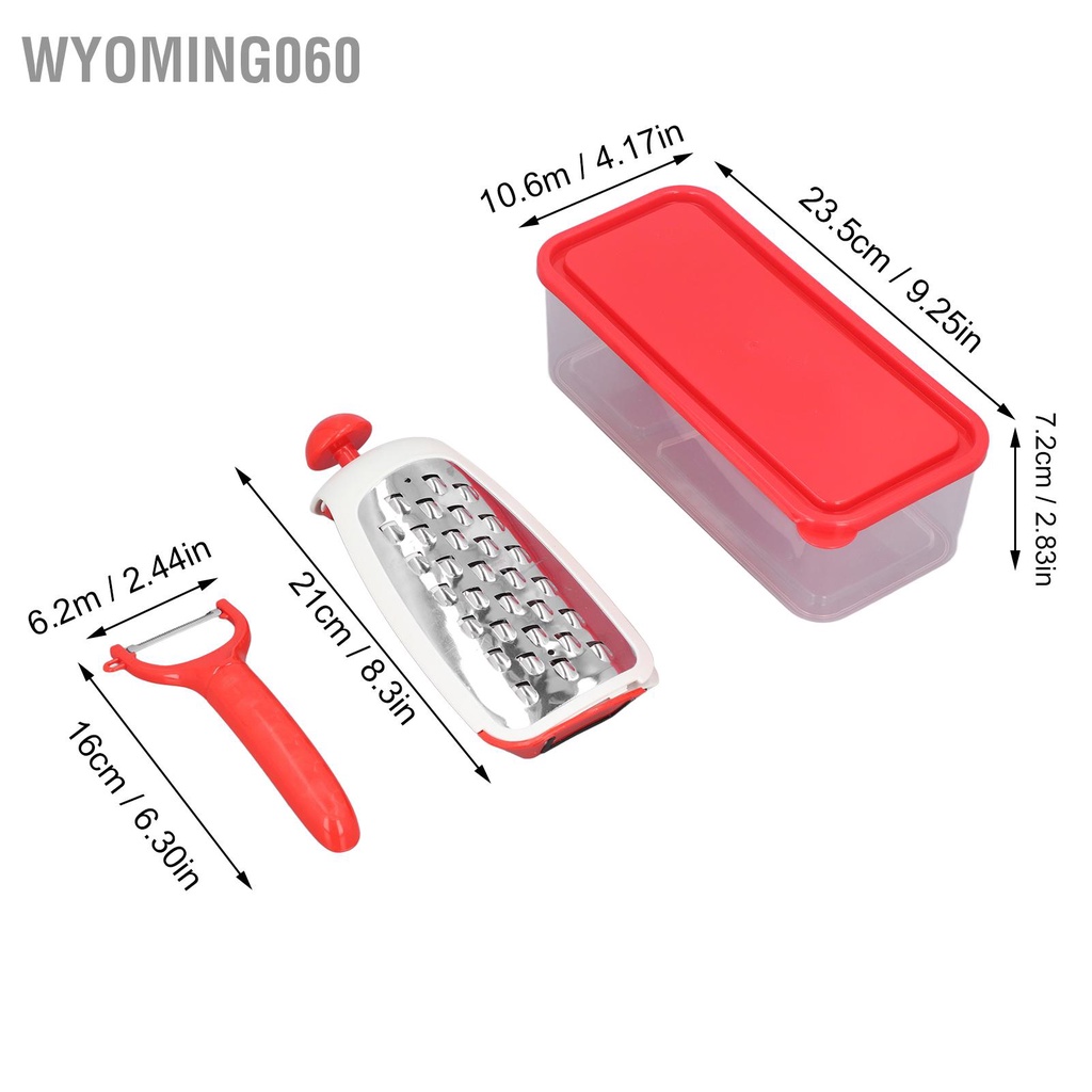 Wyoming060 Vegetable Cutter 4 in 1 Multifunctional Stainless Steel Portable Lightweight Easy Operation Veggie Chopper