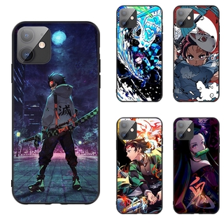 Ốp điện thoại mềm MD106 Anime Demon Slayer thích hợp cho iPhone 5 5s Se 6 6S 7 8 Plus X XR Xs Max 
