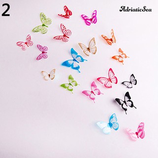 BUTTERFLY Bộ 18 Con Bướm 3d Dán Tủ Lạnh