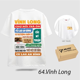 Áo thun nam nữ tay lỡ 64 Vĩnh Long unisex áo phông ABFIT Hà Nội dáng form rộng tee basic đẹp
