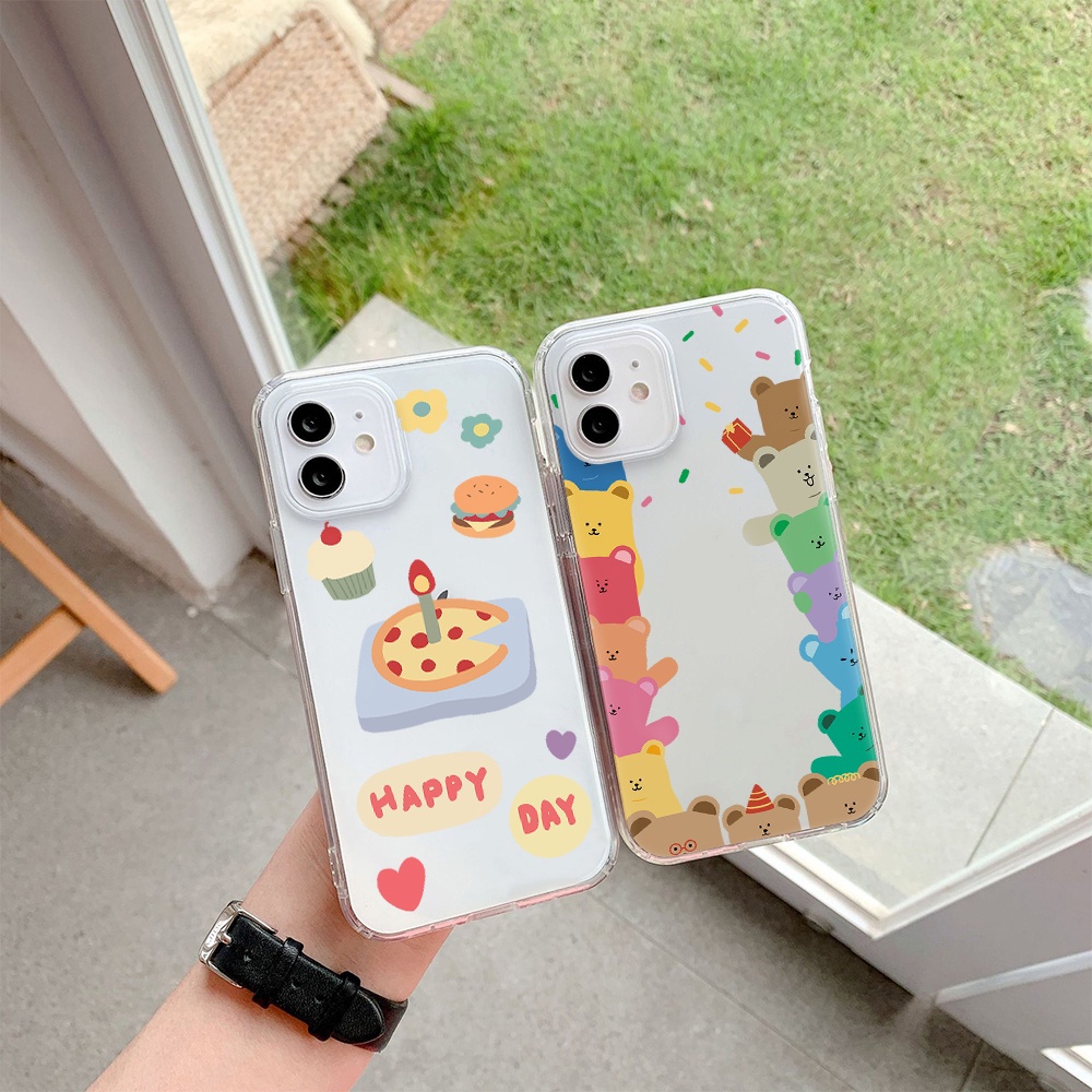 Ốp Điện Thoại Silicon Mềm Trong Suốt Họa Tiết Hoạt Hình Cho iPhone 11 12 13 Pro max mini XS max x xr 4 5 6 7 8 S PLUS SE 2020