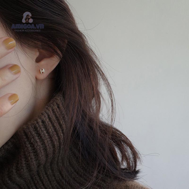 ✨✨Hoa tai chữ H đính đá thời trang dành cho nữ