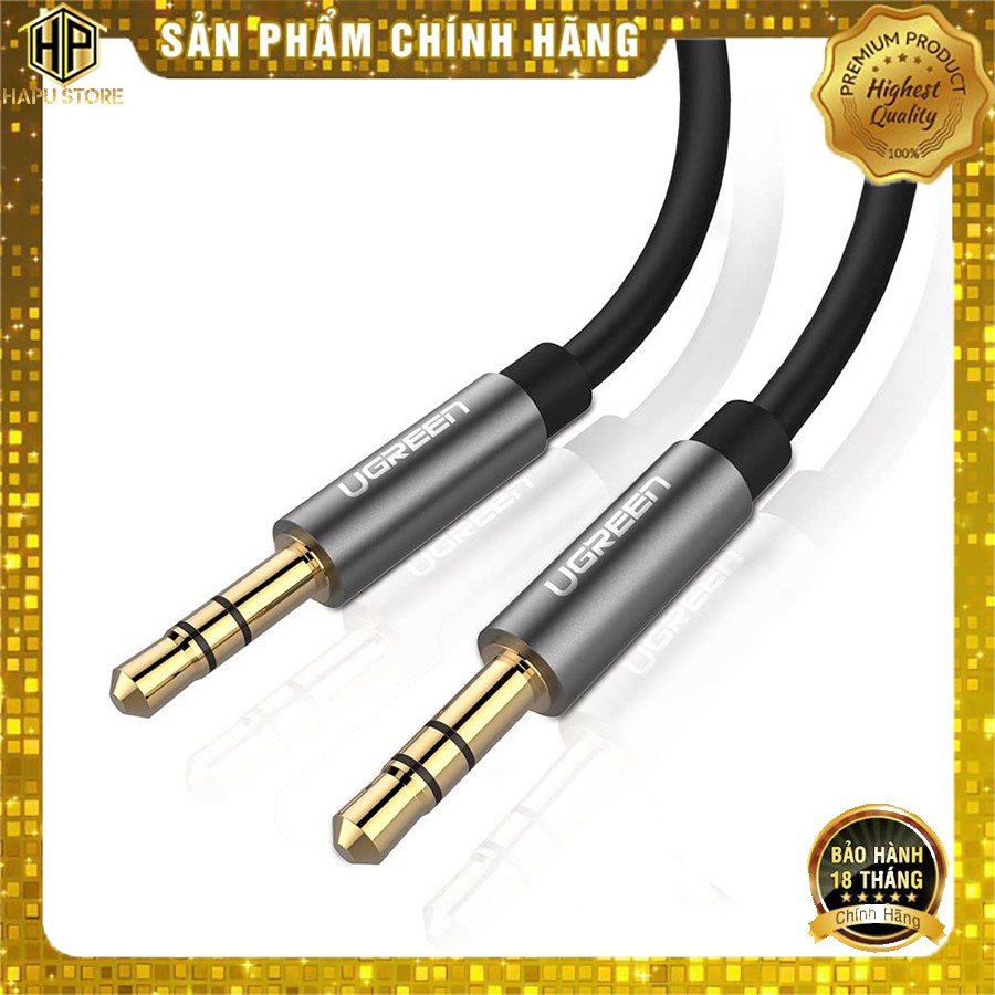 Dây loa AUX hai đầu 3,5mm dài từ 0.5m đếm 5m Ugreen chính hãng - Hapustore