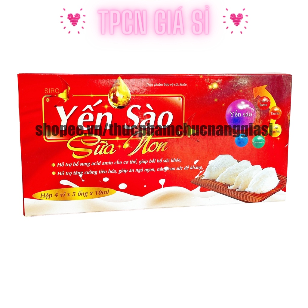 [USA] Siro YẾN SÀO SỮA NON tăng khả năng hấp thu, kích thích bé ăn ngon - Hộp 4 x 5 ống