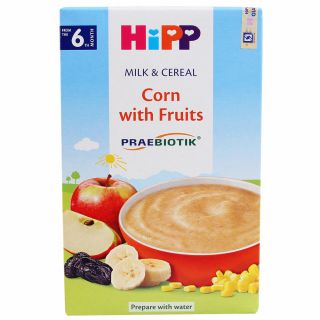 Bột ăn dặm hipp sữa bắp, hoa quả - 250g