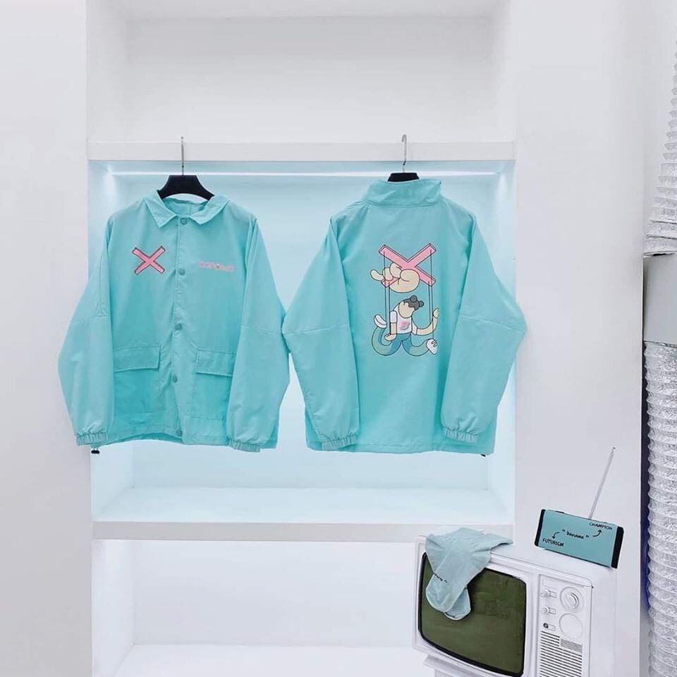 Áo khoác dù tuổi teen in hoạt hình giá rẻ