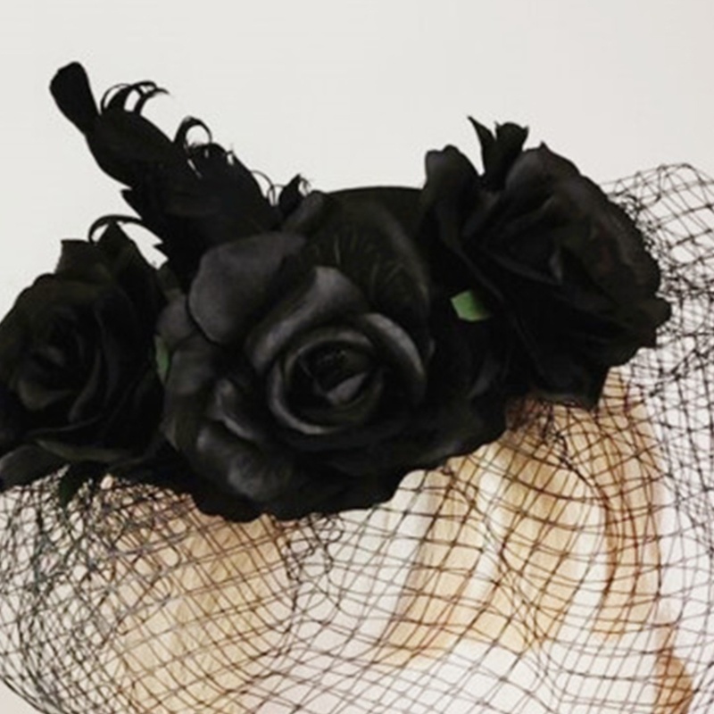 Mạng Che Mặt Đính Hoa Phong Cách Gothic Cho Cô Dâu