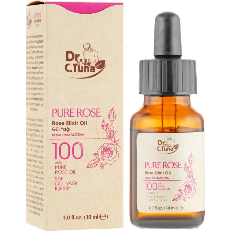 Tinh Chất Hoa Hồng 100% Tái Tạo Da, Sáng Da Farmasi Dr C Tuna Pure Rose Elixir Oil 30ml