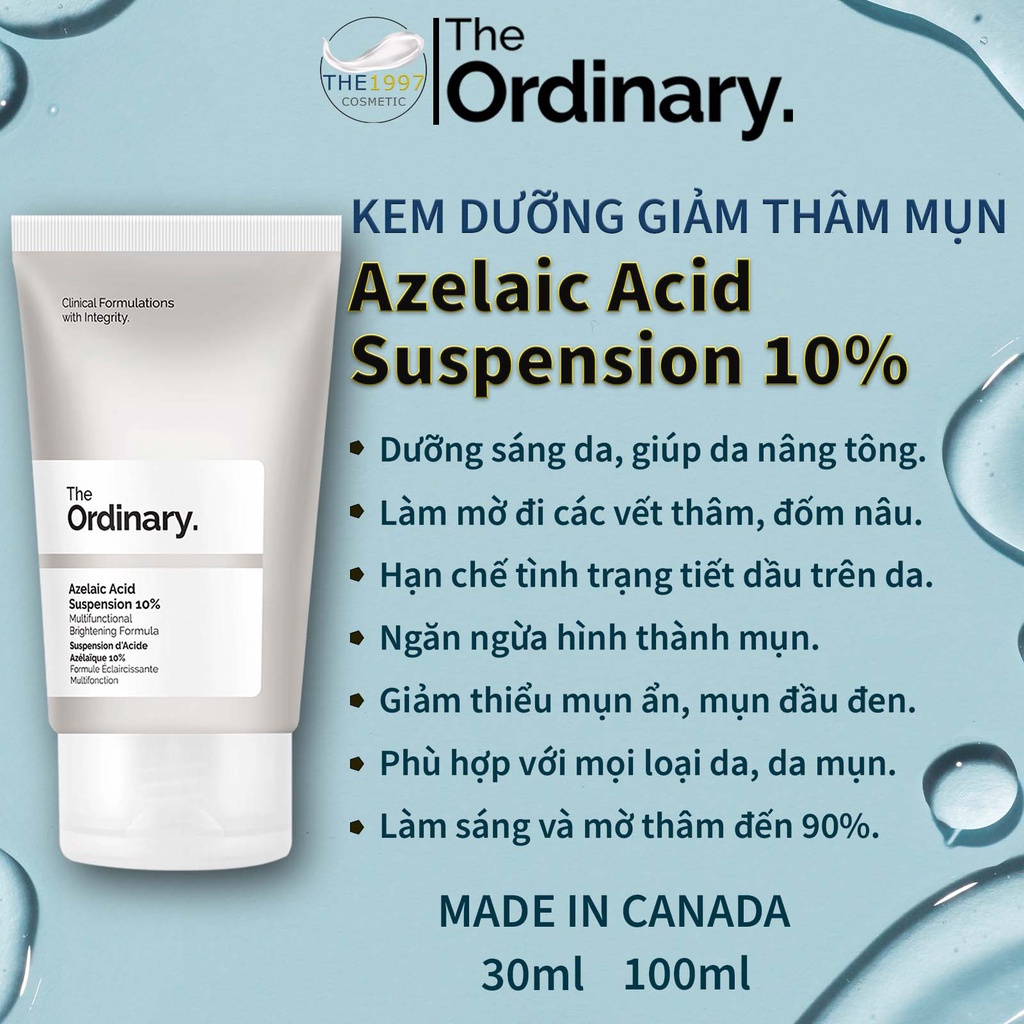 Kem Dưỡng Giảm Mụn The Ordinary Azelaic Acid Suspension 10%