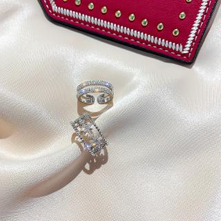 Nhẫn Zircon ins Chỉ Số Nhẫn Mở Đầu Có Thể Điều Chỉnh Chính Hãng Hàn Quốc Cặp Nhẫn Đuôi Nhẫn