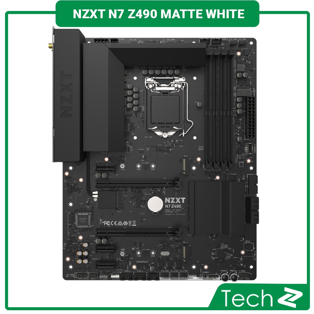 Mainboard NZXT N7 Z490 MATTE WHITE (Intel Z490, Socket 1200, ATX, 4 khe RAM DDR4) | BigBuy360 - bigbuy360.vn