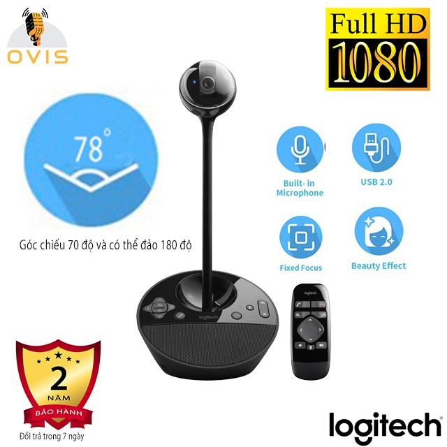 [BH 24 THÁNG] Webcam Máy Tính Logitech BCC950 Cao Cấp Có Micro Và Loa Cho Hội Thảo Trực Tuyến