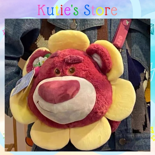 TÚI ĐEO CHÉO GẤU DÂU LOTSO HOA [SẴN] + MÓC KHÓA GẤU SUN FLOWER BEAR BAG DISNEY CHÍNH HÃNG CHUẨN TEM MÁC SIÊU ĐÁNG YÊU