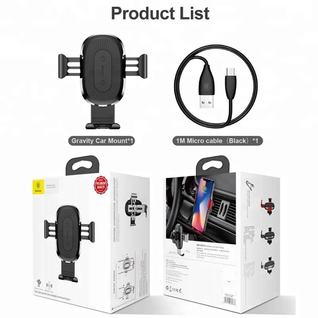 Sạc không dây trên ô tô- giá đỡ điện thoại kiêm sạc không dây trên ô tô- chuẩn hãng BASEUS | BigBuy360 - bigbuy360.vn