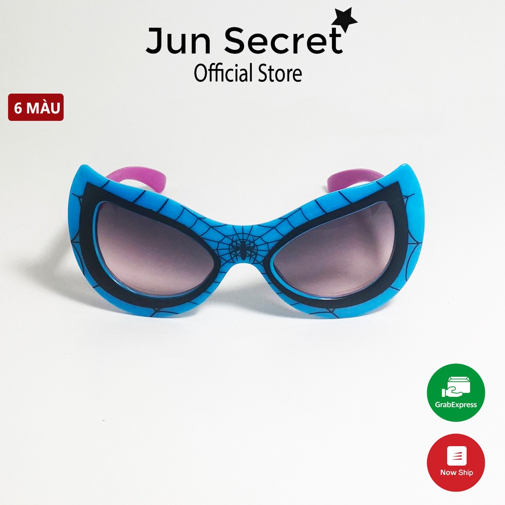Kính mát trẻ em cao cấp Jun Secret gọng nhựa,kiểu kính hình nhện thời trang ngộ nghĩnh,tròng chống tia UV cho bé JS20A46