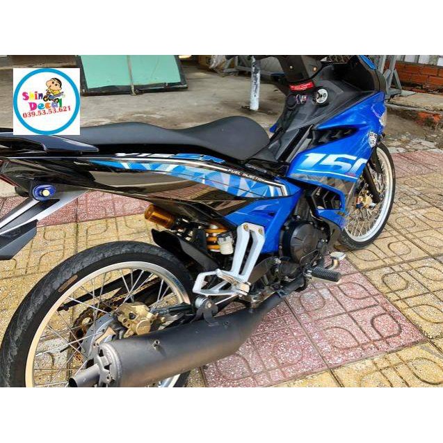 Tem rời ex 150 dán xe xanh đen như hình