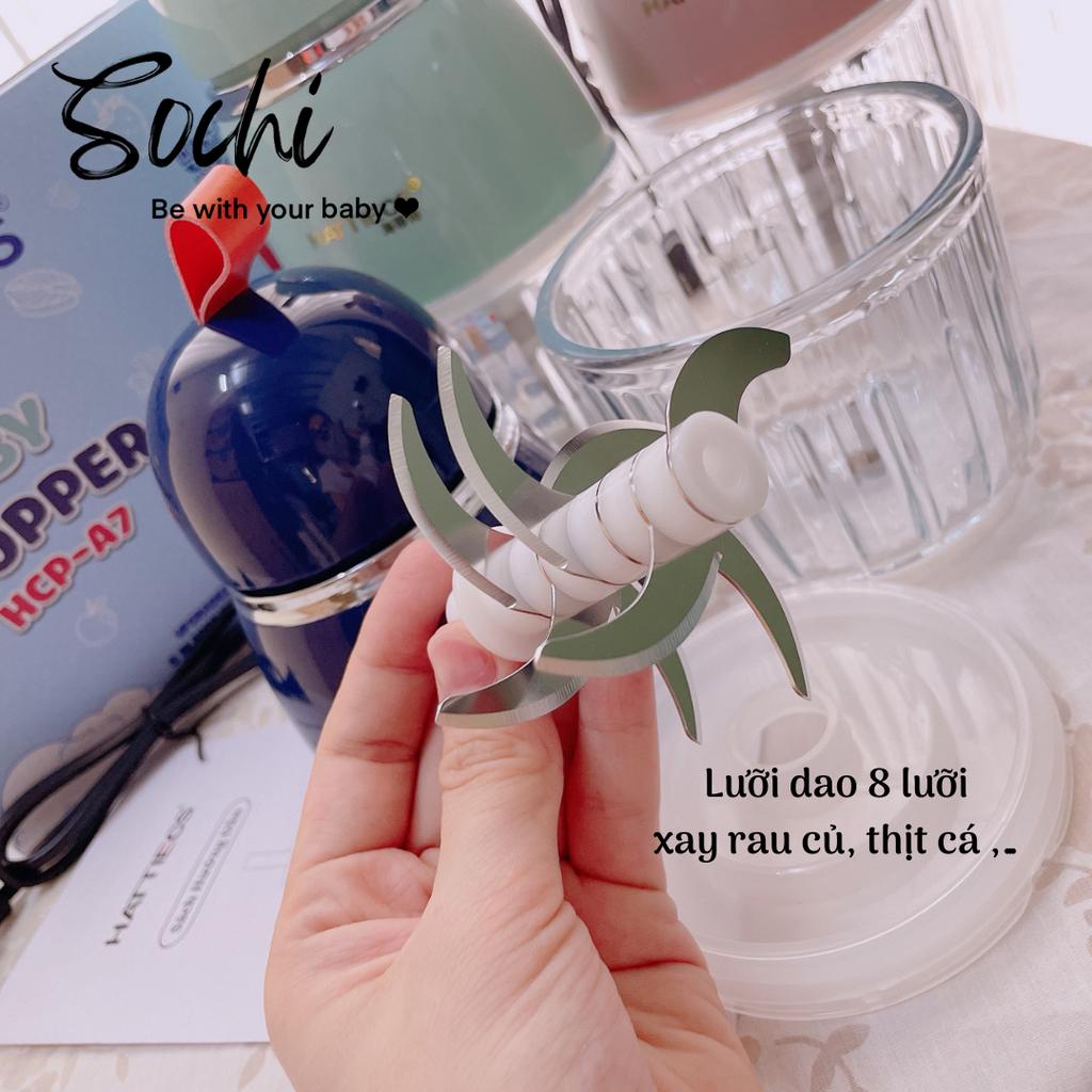 Máy xay ăn dặm cho bé Hattiecs 8 lưỡi [Bảo hành 18 tháng]