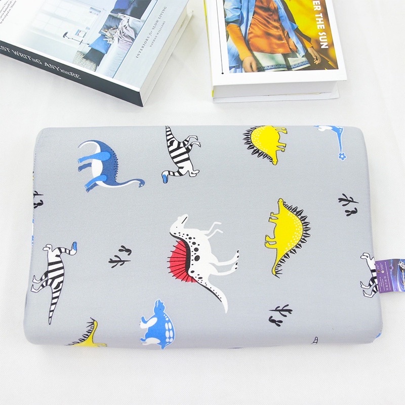 ( Có bán vỏ gối lẻ) Gối cao su non nhà trẻ 40x25 cm