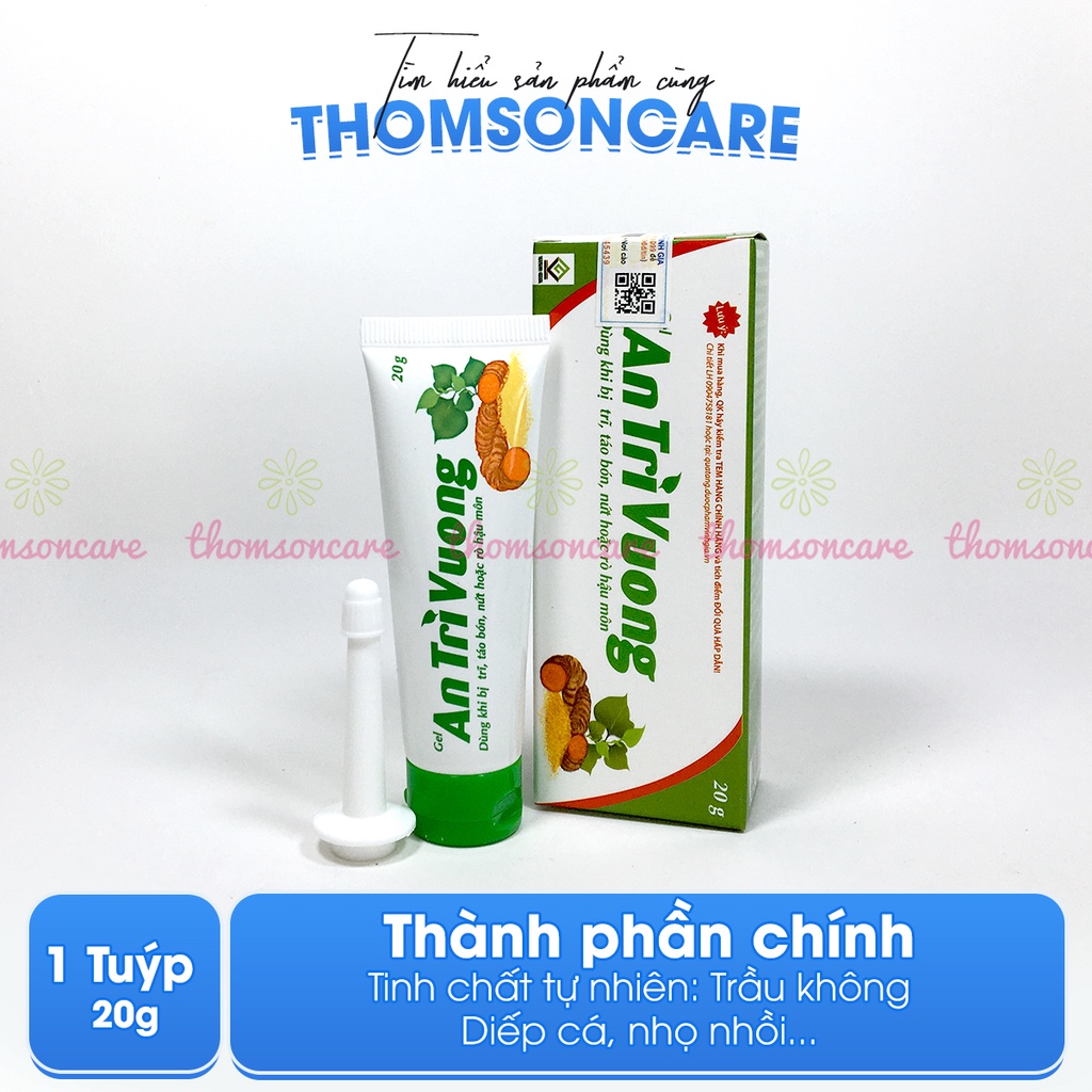 Kem An trĩ vương - Tuýp 20g từ nghệ nano, cao diếp ca, trầu không, hỗ trợ ngừa táo bón