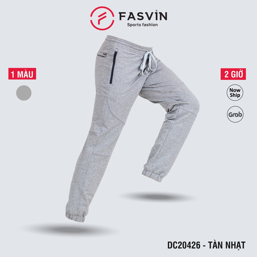 Quần nỉ thể thao nam Fasvin CT20426.4.HN vải cotton dáng jogger bo gấu co dãn thoải mái - HÀNG MỚI VỀ