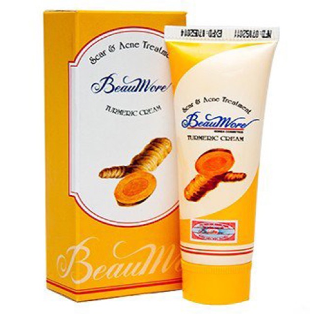 Kem nghệ ngăn ngừa mụn và sẹo thâm BeauMore Turmeric Cream 10g