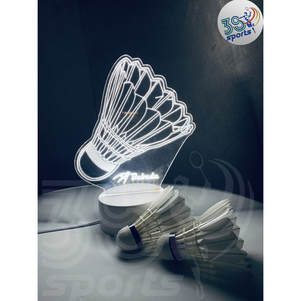 Lưu niệm cầu lông Đèn led khắc 3 chế độ màu logo Yonex