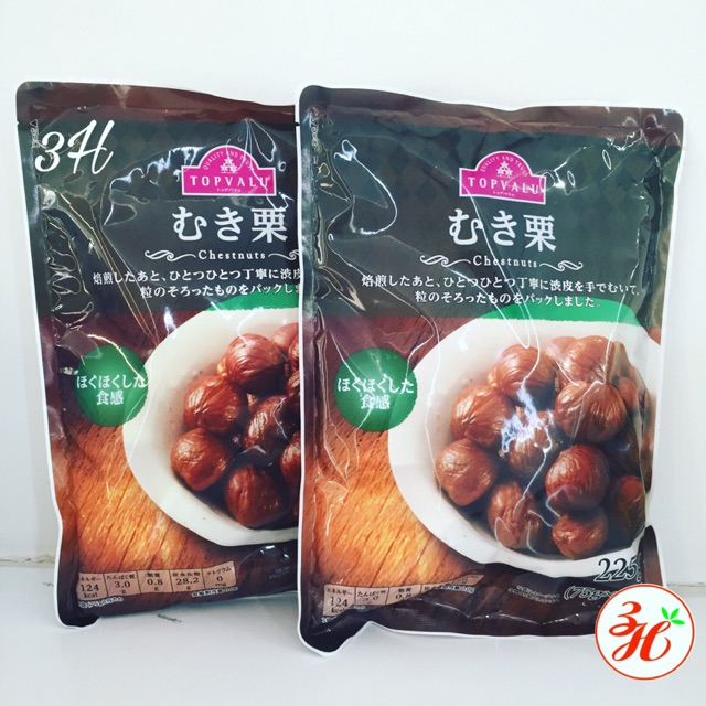 Hạt dẻ bóc vỏ Topvalu date T8/22 Nhật Bản