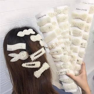 Kẹp tóc đính ngọc trai đơn giản dễ thương cho nữ