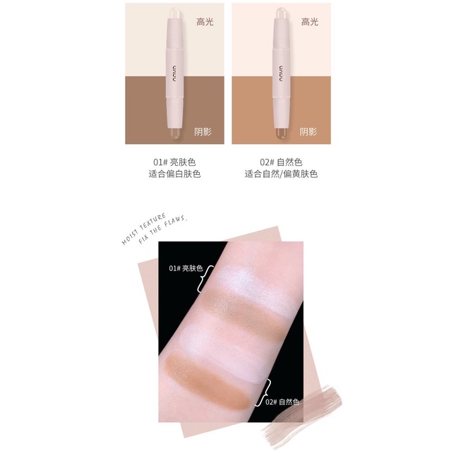 Bút tạo khối che khuyết điểm 2 đầu Novo