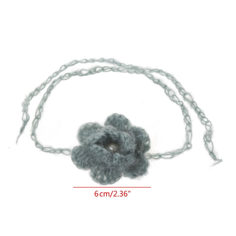 Băng Đô Hoa Mềm Mại Màu Trơn Dùng Làm Phụ Kiện Chụp Ảnh Cho Bé Gái