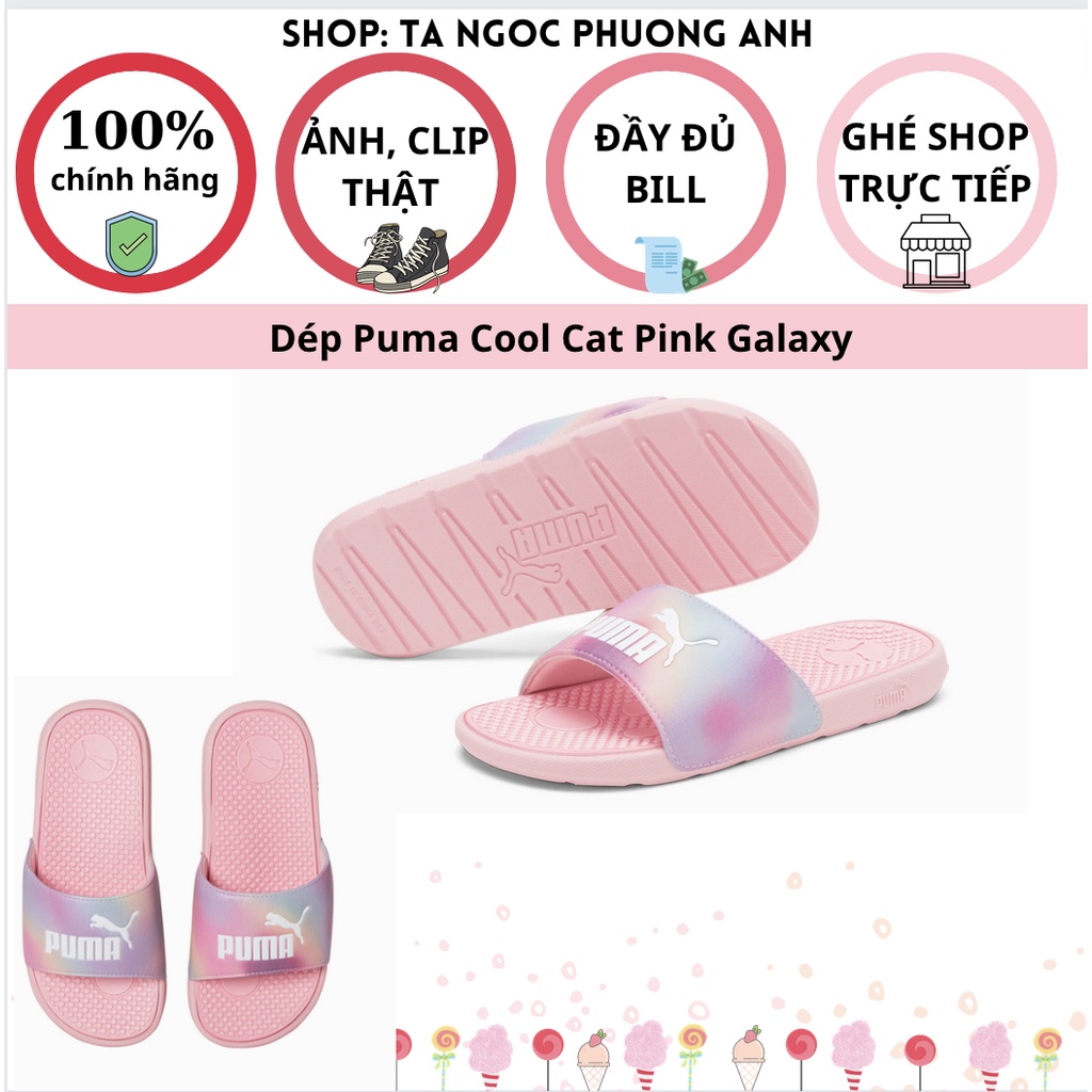 (bill) Dép Puma Cool Cat Pink Galaxy, hồng, quai ngang
