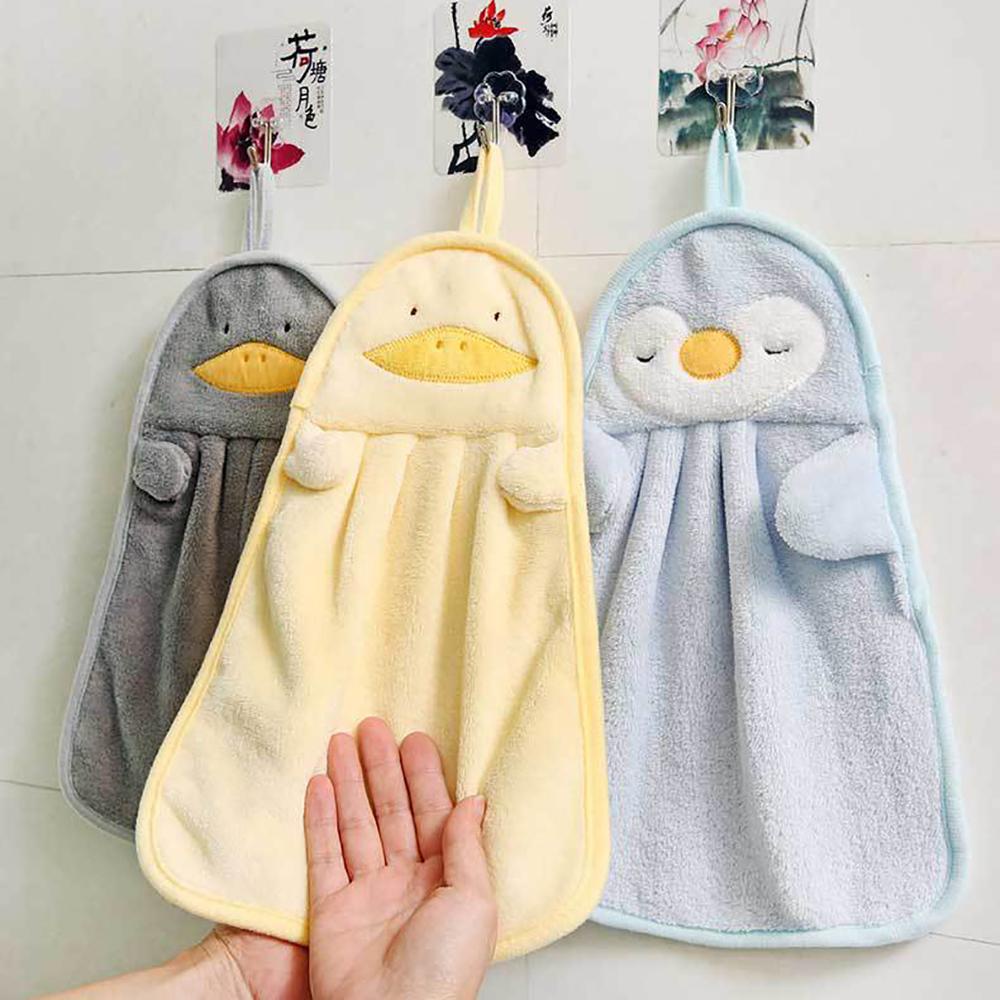 Khăn Lau Tay Bằng Sợi Micro Thấm Hút Nước In Họa Tiết Hoạt Hình Động Vật Dễ Thương Tiện Dụng Cho Nhà Bếp