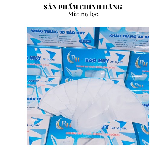 Thùng Khẩu Trang 3D Mask Bảo Huy Công Nghệ Dập Nhật Bản ( Thùng 50 Hộp)