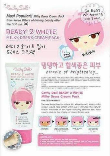 Ủ trắng Cathy doll Ready 2white