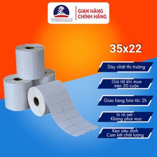 Giấy decal nhiệt Tiger khổ 35x22mm in mã vạch loại tem 2 hàng - 3 hàng - TGI004