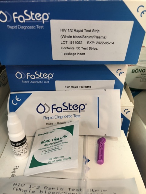 ❤️ Bộ Test thử Que Thử Nhanh xét nghiệm HIV Tại Nhà FASTEP HIV 1/2 1 kit chính xác 99,9% của Mỹ