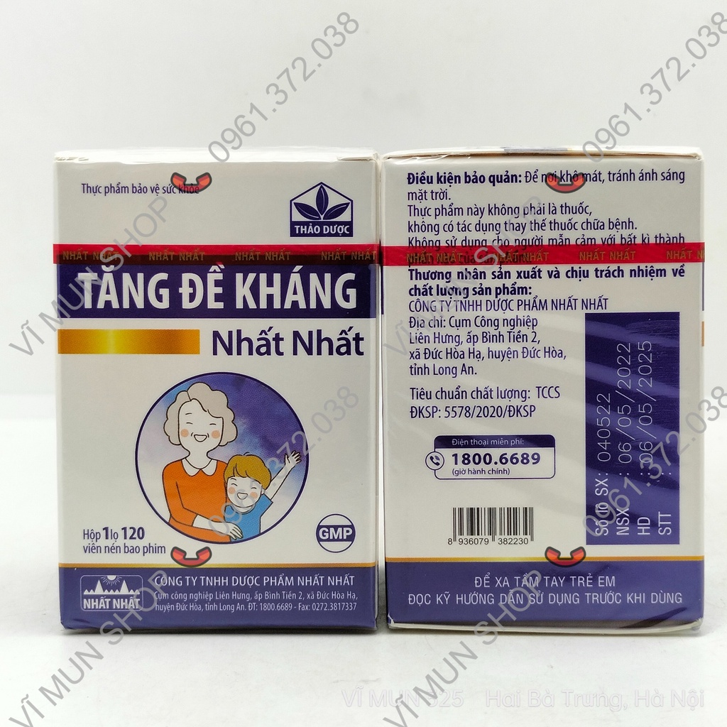 Viên uống Tăng Đề Kháng Nhất Nhất 120 viên - Hỗ trợ bồi bổ khí huyết, hoạt huyết, tăng sức đề kháng