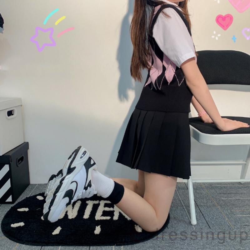 Áo Dệt Kim Nữ Không Tay Cổ Chữ V Màu Hồng / Xám