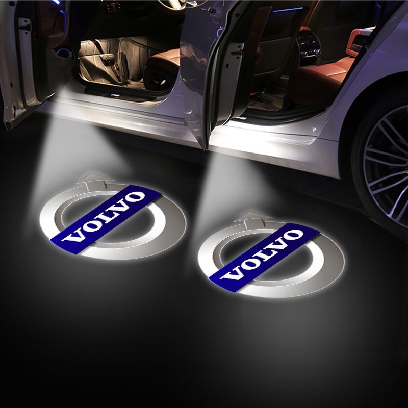 1 Đèn Led Chiếu Logo Không Dây Gắn Cửa Xe Hơi Cho Volvo XC60 XC80 XC90 V40 V60 S60L S80