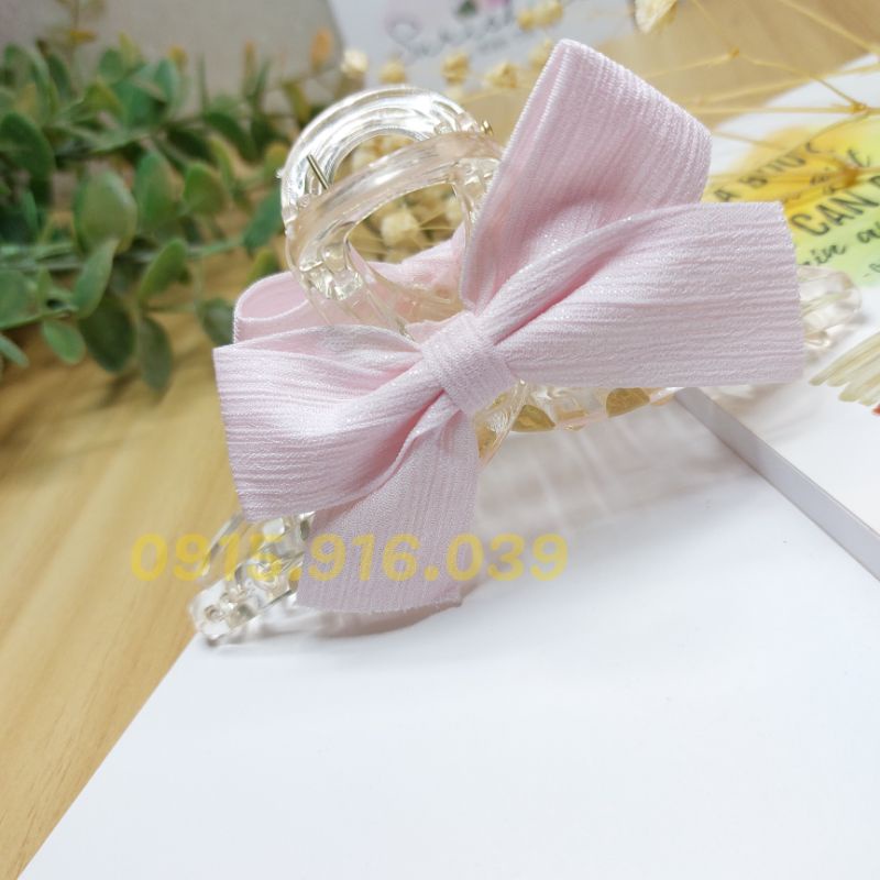 Kẹp Tóc Càng Cua Đính Nơ Kim Tuyến