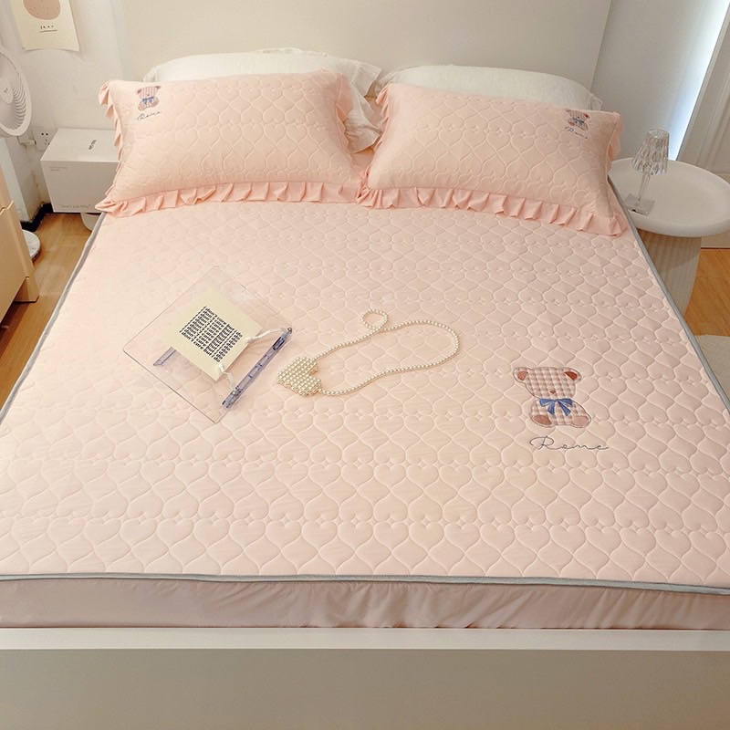 Chiếu điều hoà mủ cao su non bo chun gấu ReMe thương hiệu thoáng mát (tặng kèm 2 vỏ gối cùng bộ)