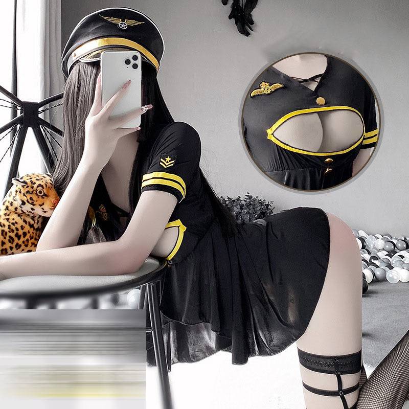 Bộ đồ lót ngủ hóa trang cảnh sát khoét cổ chữ V sâu ngọt ngào quyến rũ chất lượng cao cho nữ | BigBuy360 - bigbuy360.vn