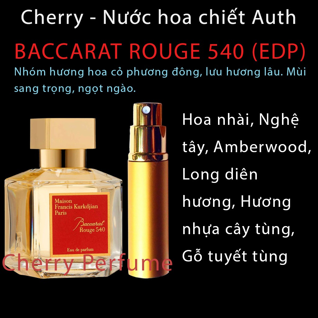 Nước hoa MFK Baccarat Rouge 540 (Hoa nhài, hoa nghệ tây, nhựa cây tuyết tùng, long diên hương) | Thế Giới Skin Care