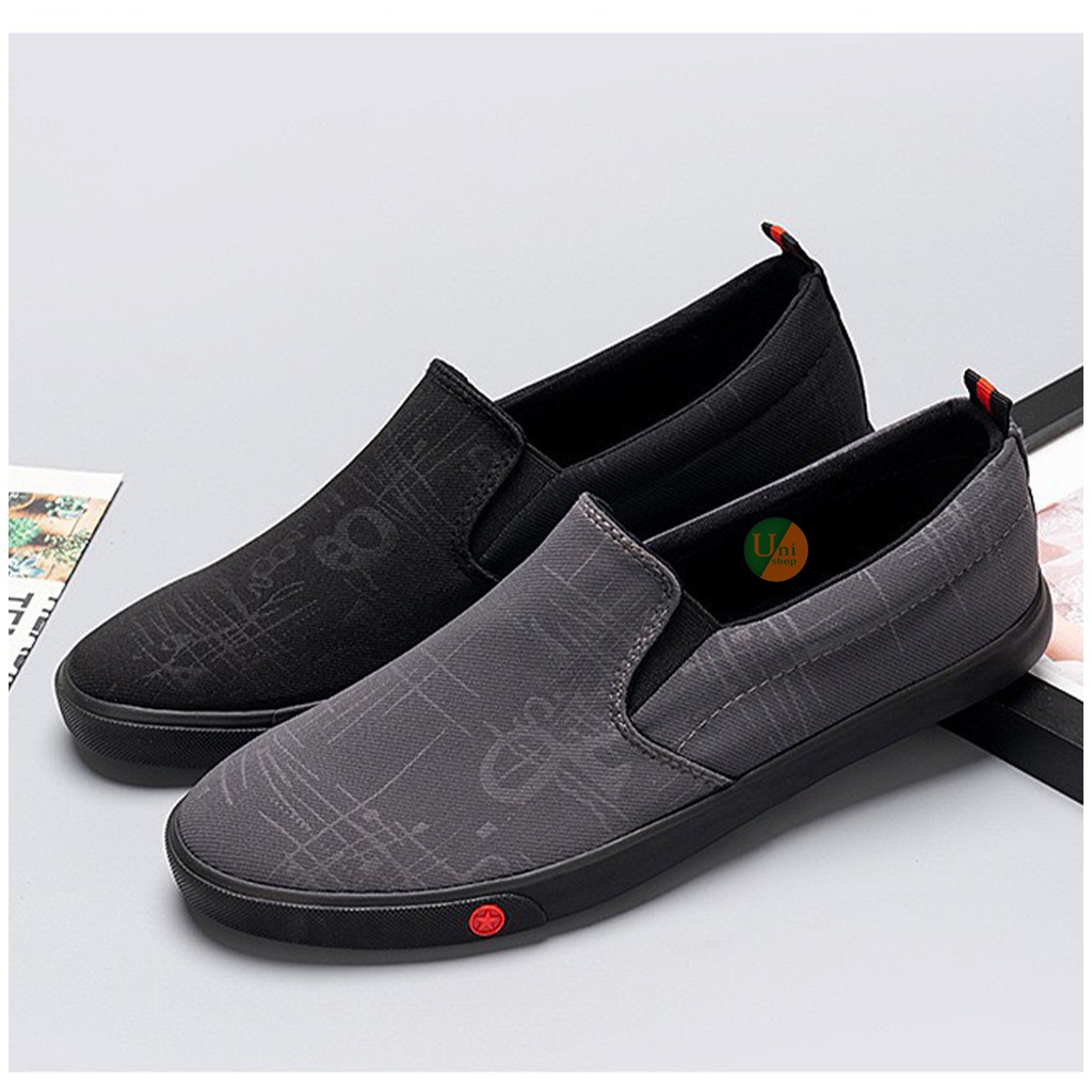 Giày lười nam giày slipon nam L89 (02 màu) giày mọi nam giày ulzzang nam giày thời trang nam