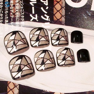 Set 24 móng chân giả đính đá kèm keo