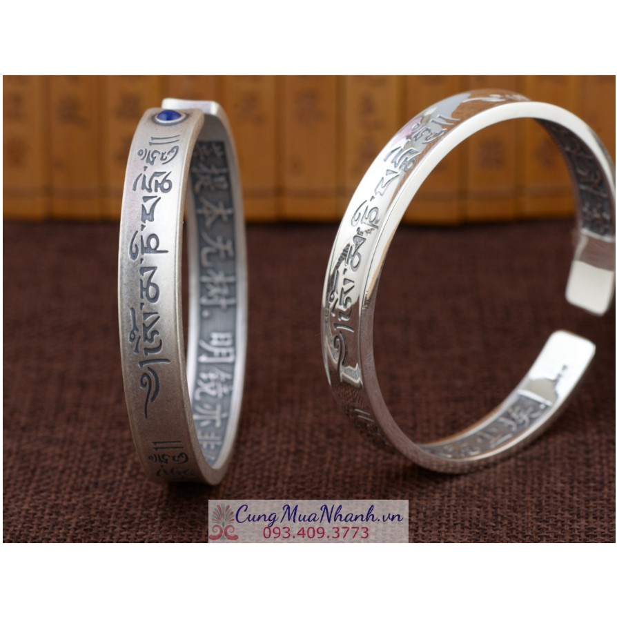 VÒNG TAY KHẮC OM MANI PADME HUM TÂY TẠNG - VT2502