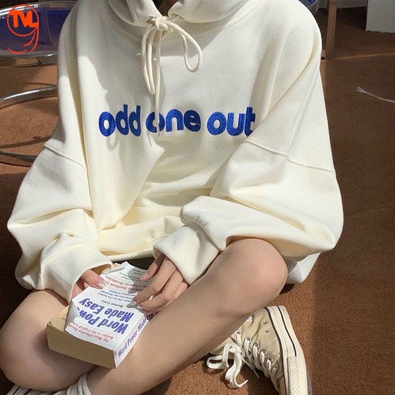 Áo hoodie nữ TVL1999, áo khoác nỉ nữ trùm đầu in chữ tay bồng From rộng phong cách Hàn Quốc size < 70kg | BigBuy360 - bigbuy360.vn