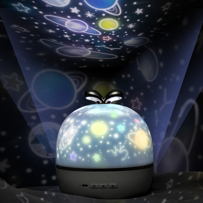 Dynamic Projector Lamp New Star Night Light Projector Constellation Night Lamp Bedroom Nightlight Kids Baby Children Room Light Bluetooth Speaker Music